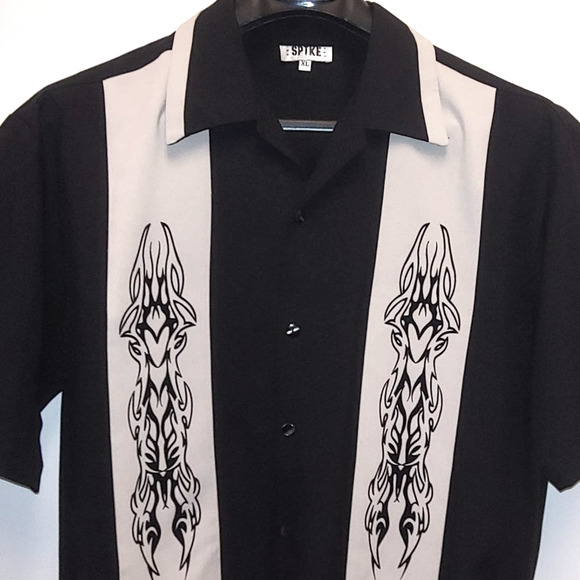 90s Vintage XL Tribal Club Dress Shirt RARE - Picture 1 of 5